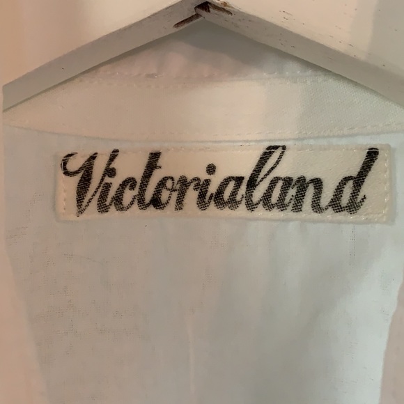 Victorialand Tuxedo Front White Cotton Shirt - Picture 3 of 4